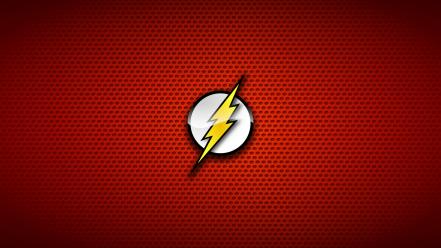 The flash comic hero red background symbols wallpaper