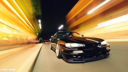 Cars nissan 240sx black stance jdm kouki wallpaper