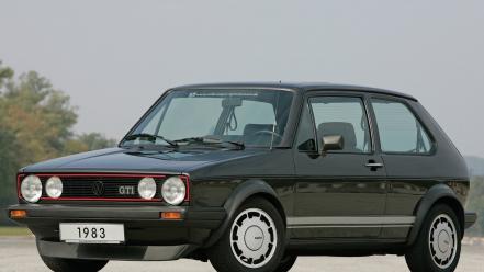 Volkswagen golf 1983 black cars gti pirelli german wallpaper