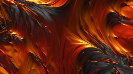 Abstract lava textures obsidian dying embers wallpaper