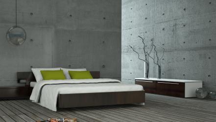 Beds interior design wallpaper