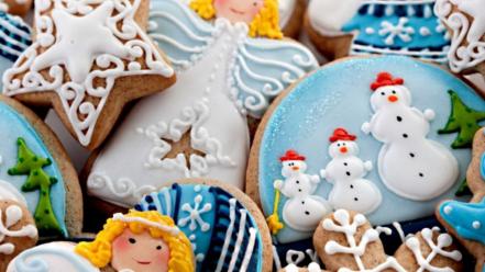 Cookies christmas new year snowman santa lovely wallpaper