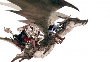 Final fantasy video games dragons wallpaper
