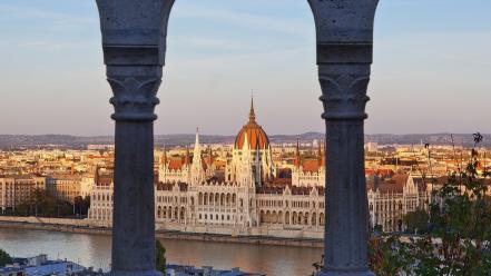 Hungary budapest danube river hungarian parliament building wallpaper
