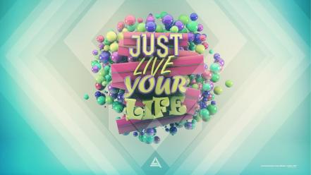 Multicolor typography live digital art life misc lacza wallpaper