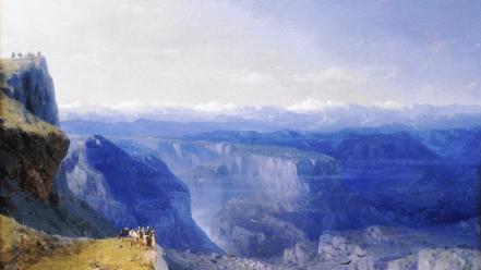 Paintings mountains landscapes artwork ivan aivazovsky russian wallpaper