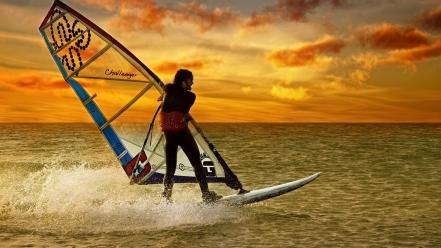 Sports men windsurfing windsurf wallpaper