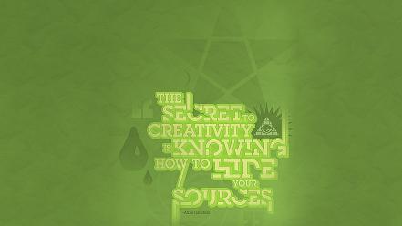 Text quotes typography albert einstein green background wallpaper