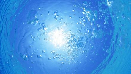 Water landscapes nature bubbles blue light air wallpaper