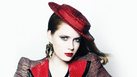 Actresses redheads amy adams hats simple background wallpaper
