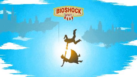 Bioshock infinite elizabeth booker dewitt 8bit comstock wallpaper