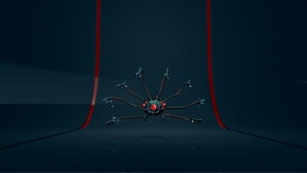 Black dark robots matrix sentinel animation 3d wallpaper