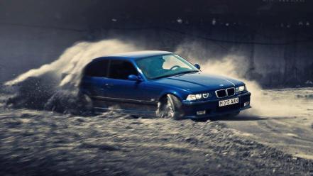 Bmw cars vehicles selective coloring coupe blue german wallpaper