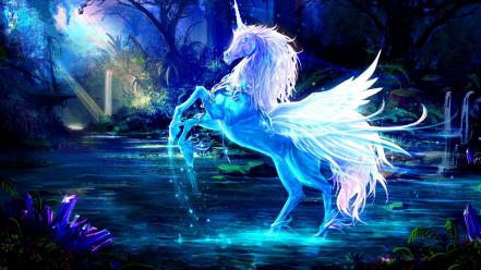 Fantasy art pegasus artwork crystal wallpaper