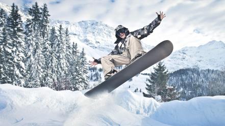 Snow sports ski slide wallpaper