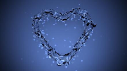 Water love hearts wallpaper