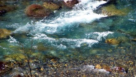 Water nature rocks streams creek waterscape wallpaper