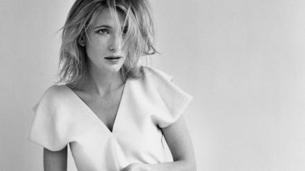 White actresses cate blanchett monochrome simple background wallpaper