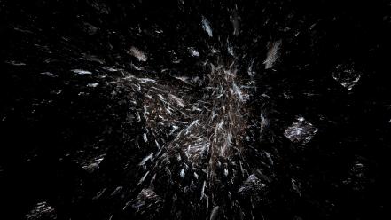 Abstract ice mud black background widescreen fractal art wallpaper