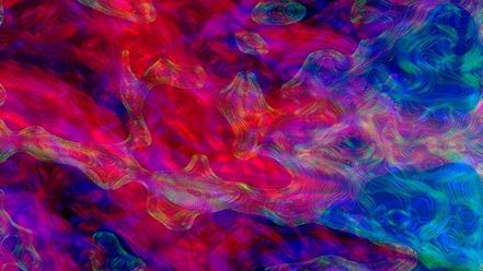 Blue pink liquid trippy acid colors wallpaper