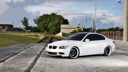 Cars vehicles tuning white tuned bmw m3 e92 wallpaper