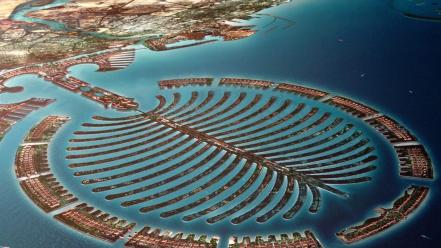 Dubai united arab emirates palm island sea wallpaper
