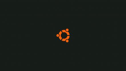 Green linux ubuntu logos simple background wallpaper
