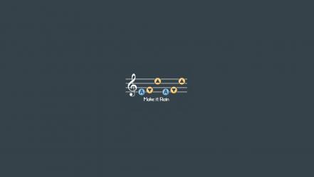 Minimalistic music rain funny wallpaper