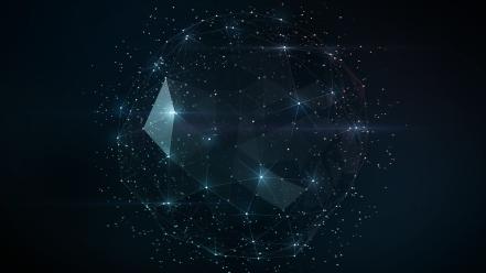 Stars geometry web spheres objects 3d forms wallpaper