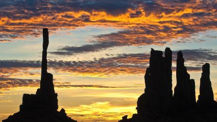 Sunrise nature rock arizona monument valley totem pole wallpaper