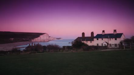United kingdom cottage seven sisters country park wallpaper
