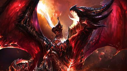 World of warcraft fantasy art deathwing artwork chenbo wallpaper