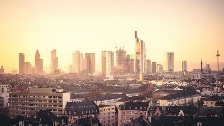 Cityscapes germany urban buildings europe frankfurt wallpaper