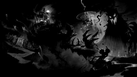 Monsters storm mickey mouse lighting micky epic wallpaper