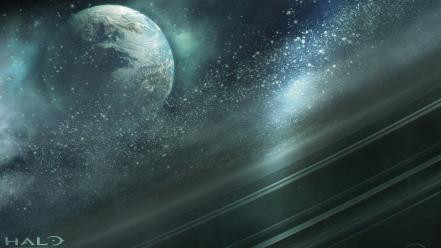 Outer space planets halo reach wallpaper