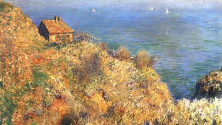 Paintings landscapes claude monet impressionism sea wallpaper