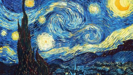 Paintings van gogh starry night wallpaper