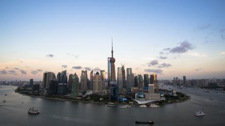 Skylines shanghai cities wallpaper