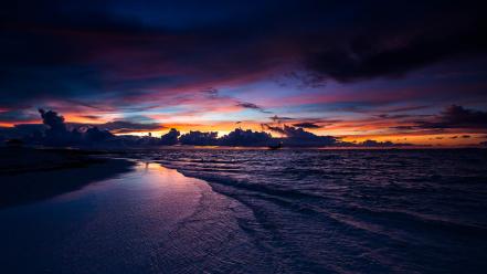 Sunset nature maldives wallpaper