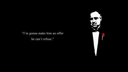 Text quotes the godfather movie wallpaper
