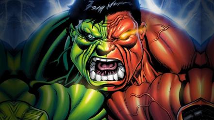 Hulk (comic character) comics artwork red wallpaper