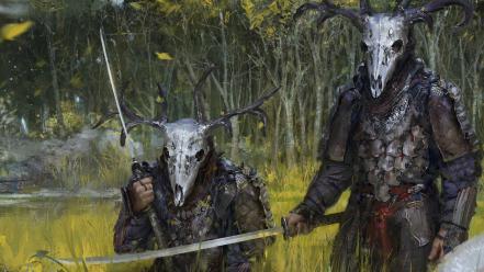 Katana fantasy art armor artwork warriors swords wallpaper