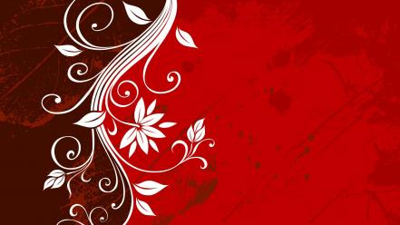 Leaf red grunge vector floral graphics wallpaper