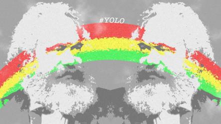 Marijuana rainbows karl marx yolo wallpaper