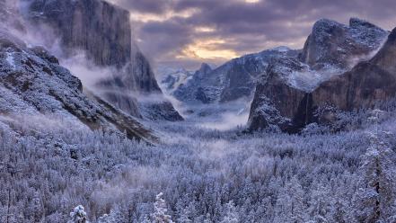 Nature dawn valley california yosemite sierra wallpaper