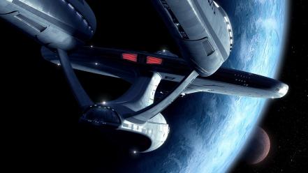 Outer space star trek spaceships enterprise wallpaper