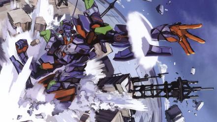 Robots mecha neon genesis evangelion evas skies wallpaper