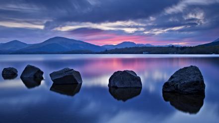 Rocks stones europe scotland lakes loch lomond wallpaper