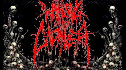 Skulls music bands deathcore waking the cadaver wallpaper