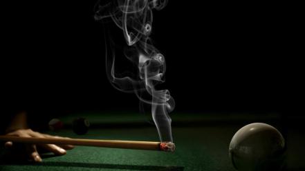 Smoking billiards tables wallpaper